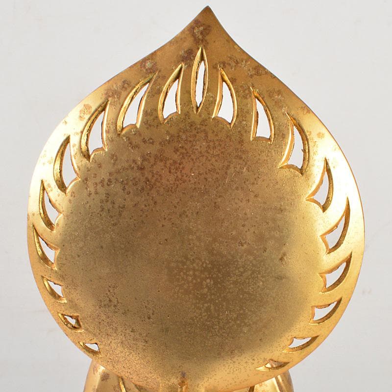 仏教美術　古銅鍍金　観音菩薩像　仏像　置物　重さ約2.8㎏　C　6584