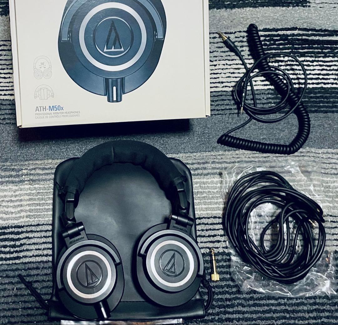 Audio-Technica ATH-M50x ヘッドホン イヤーパッド交換済
