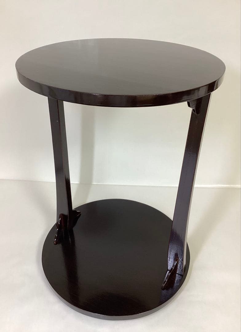 丸卓 溜塗 啄斎好 紙箱入 洗浄済 茶道具 古物品