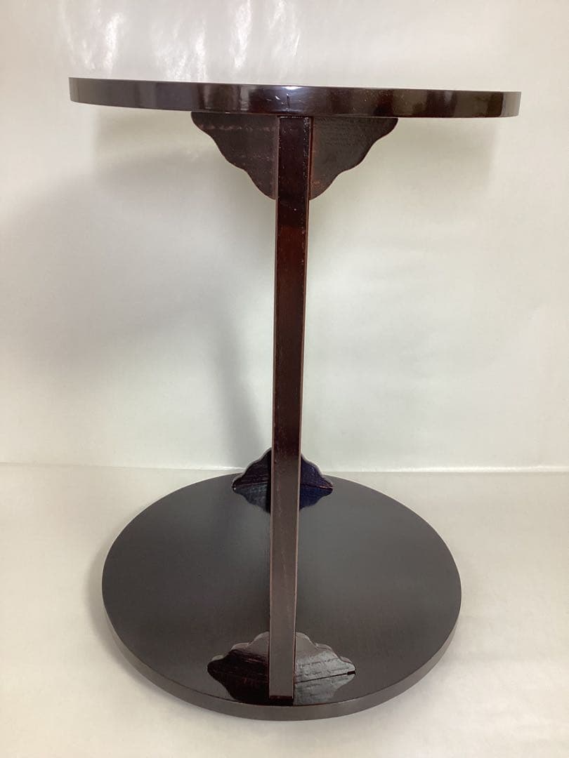 丸卓 溜塗 啄斎好 紙箱入 洗浄済 茶道具 古物品