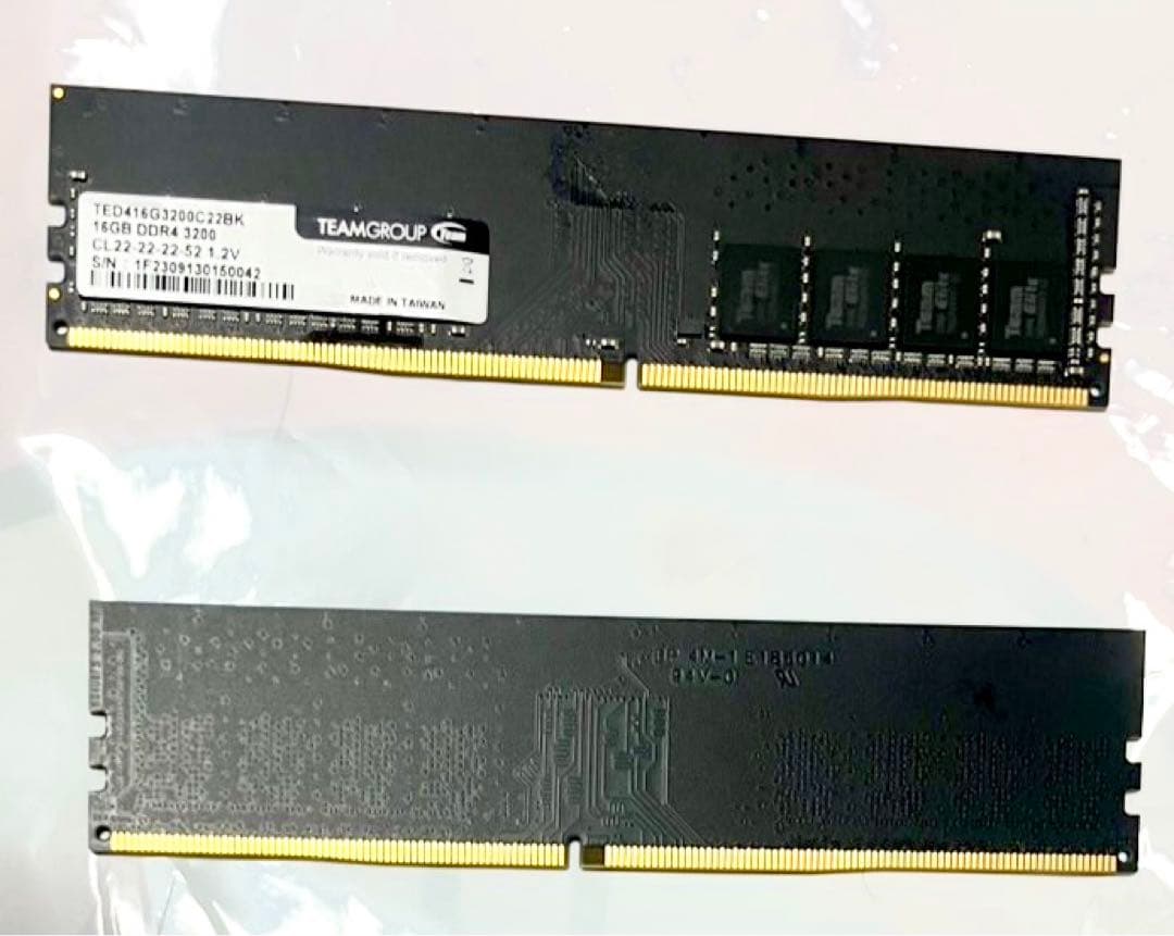 TED416G3200C22BK 16GB DDR4 3200 /ジャンク