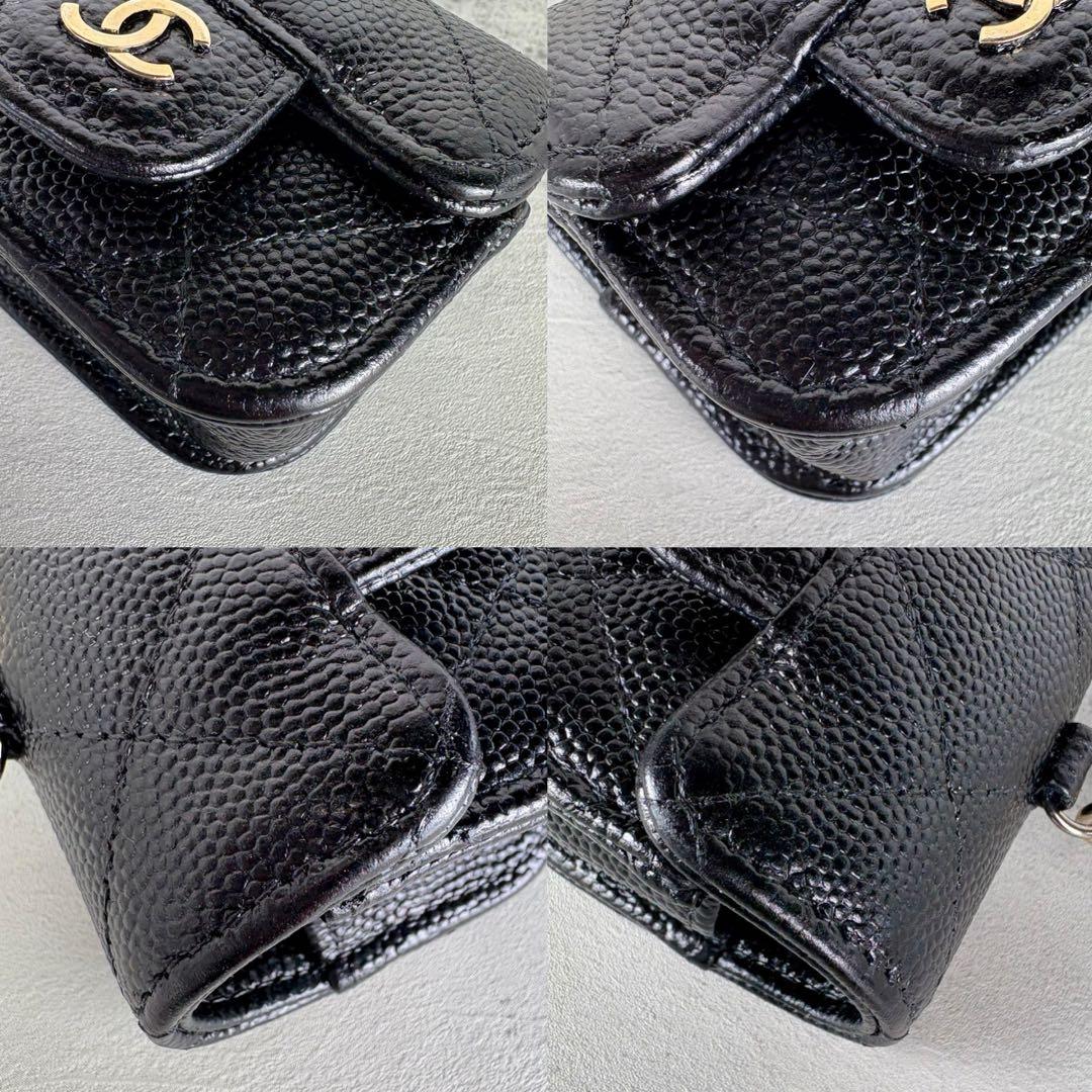 CHANEL マトラッセ　キャビアスキン　AirPods イヤホンケース