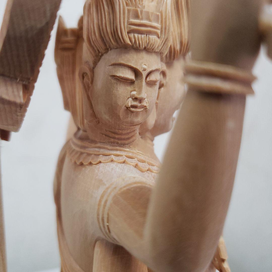 Ｂフライデー蔵出し特価仏像★ヒバ材 三宝荒神像6寸★全高 約35cm