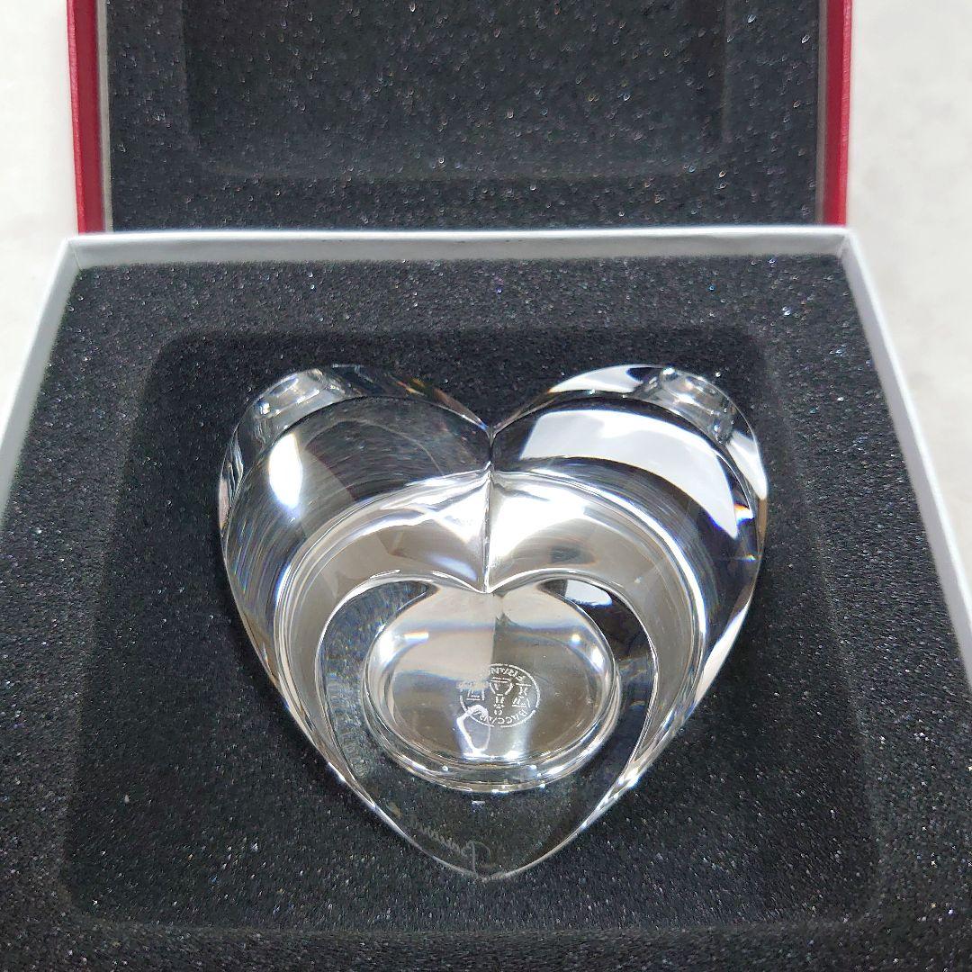 ✨美品✨Baccarat バカラ ハート HEART 置き時計 新品電池 稼働品