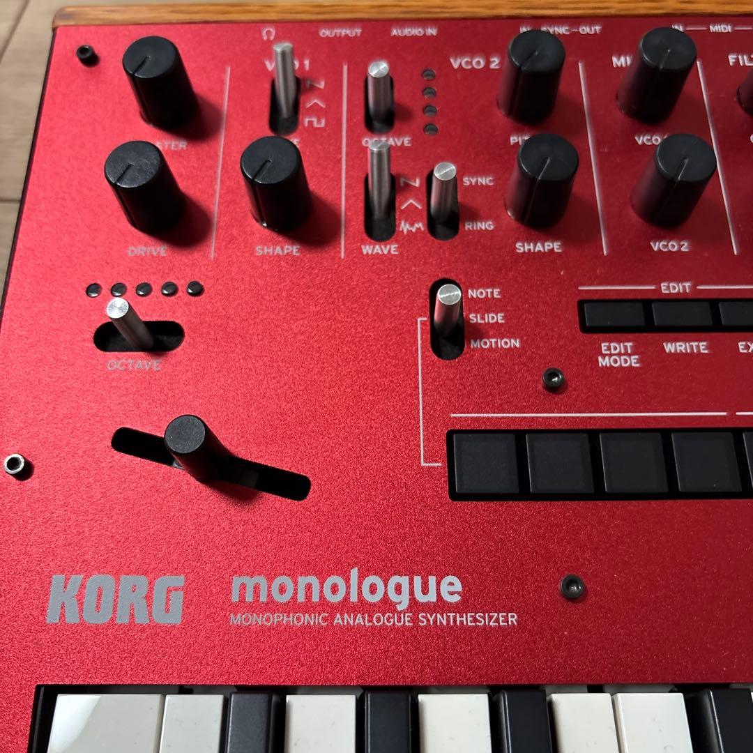 【レア】KORG monologue アナログシンセサイザー 25鍵 レッド