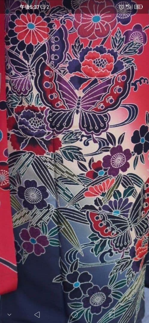 成人式振袖フルセット正絹　型染め　成人式　卒業式