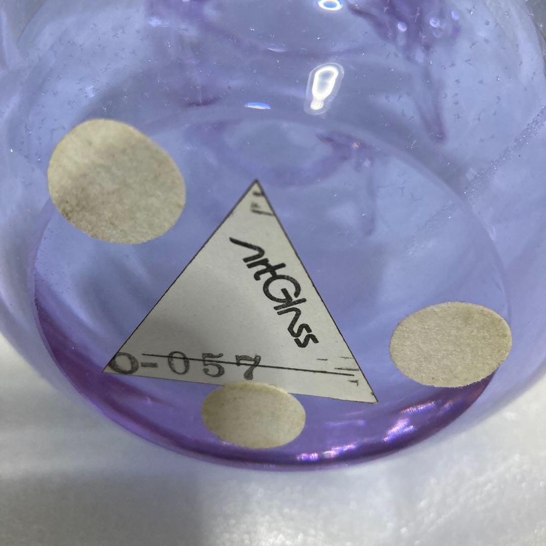 Iwatzu Glass 手作り紫色ガラス 6-057着払いでお願いします。