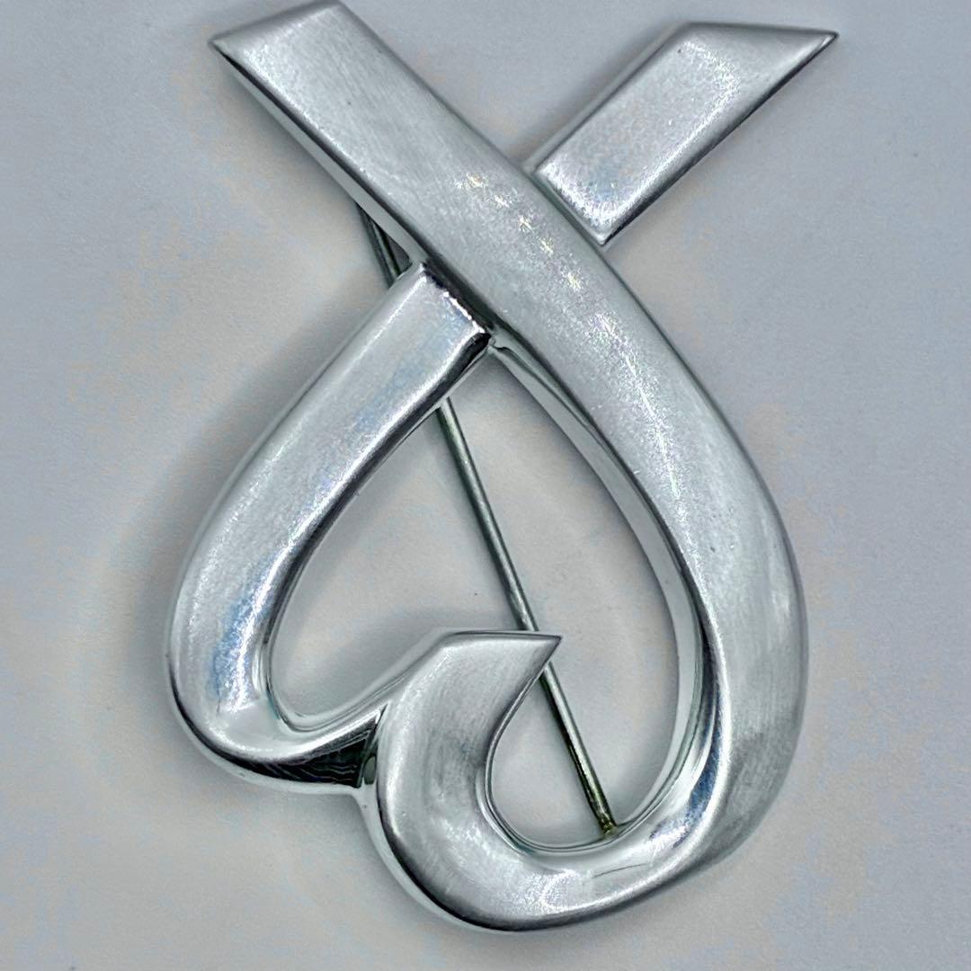 【保存袋付き】ティファニー　ラビングハート　ブローチ　ラージサイズ　925　美品