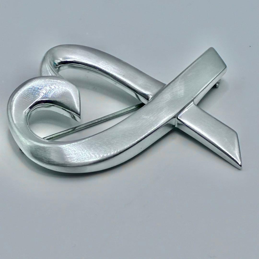 【保存袋付き】ティファニー　ラビングハート　ブローチ　ラージサイズ　925　美品