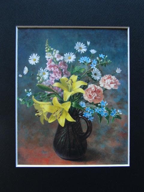 余村展、【ブルースターの囁き】、希少な画集画、新品高級額・額装付