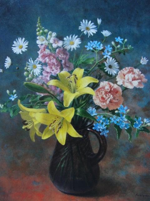 余村展、【ブルースターの囁き】、希少な画集画、新品高級額・額装付