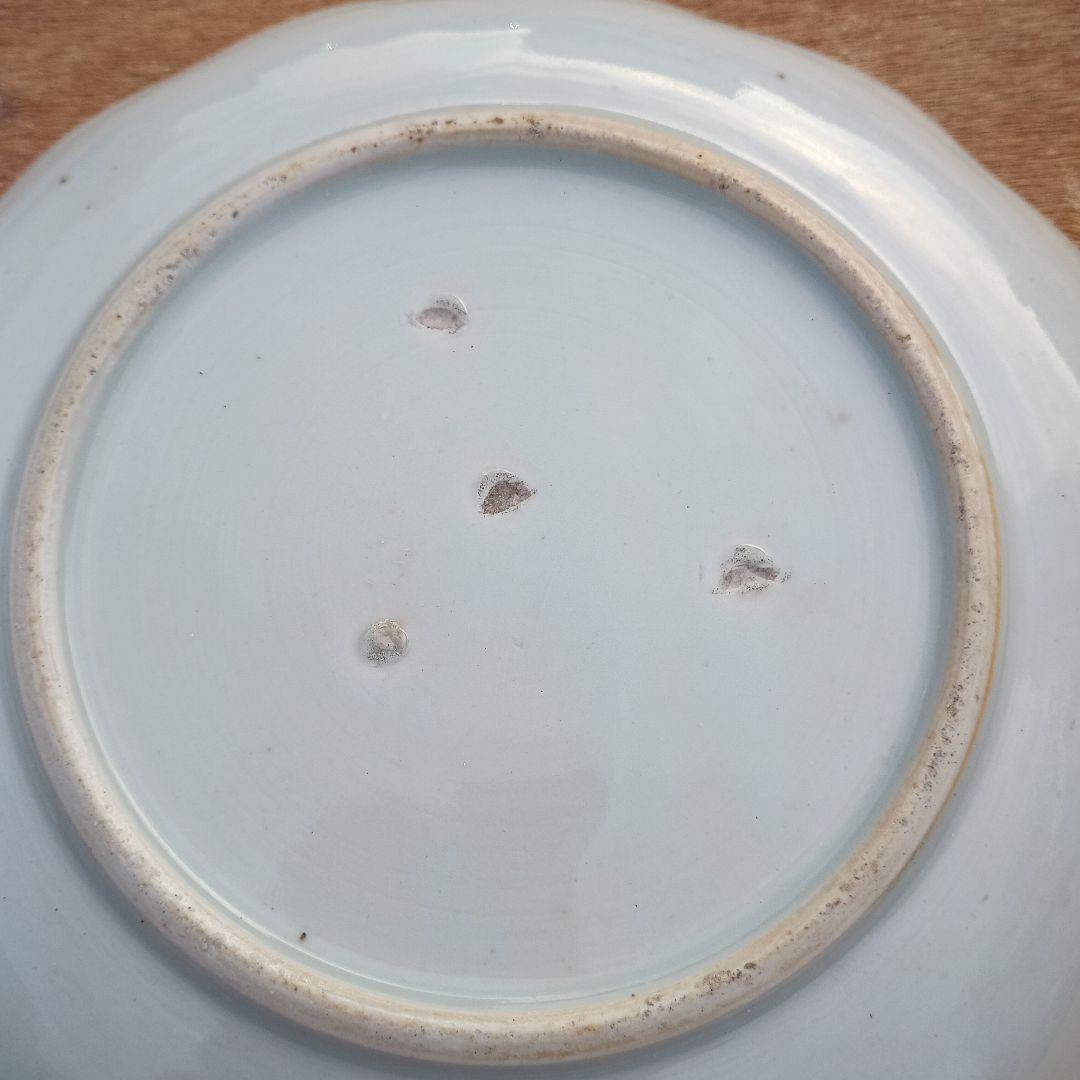 4075)古伊万里　染付皿　1枚　20cm