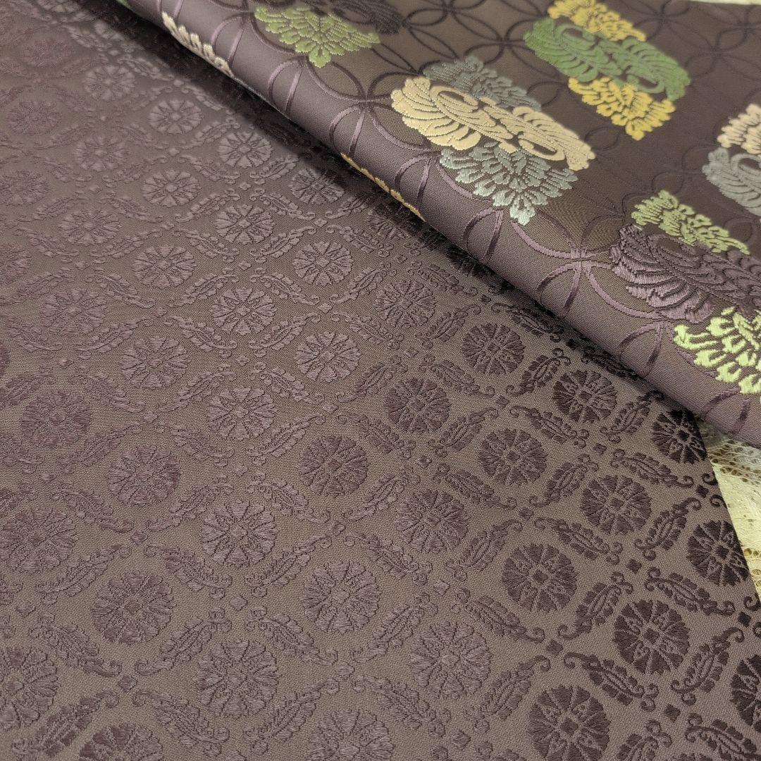 【新品未使用】袋帯　六通柄　平安王朝襲色目　花菱七宝繋　紫