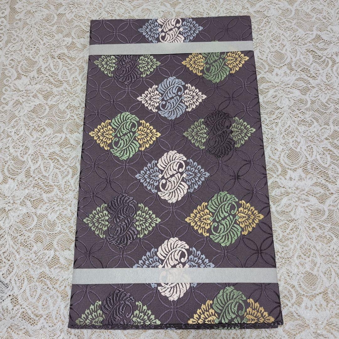 【新品未使用】袋帯　六通柄　平安王朝襲色目　花菱七宝繋　紫