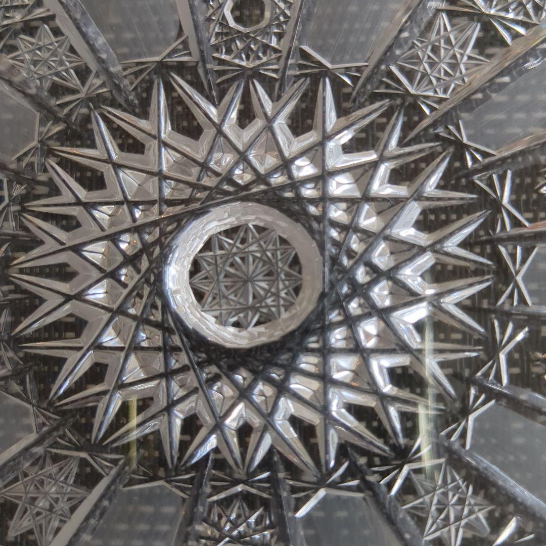 ボヘミアンカットクリスタル角皿