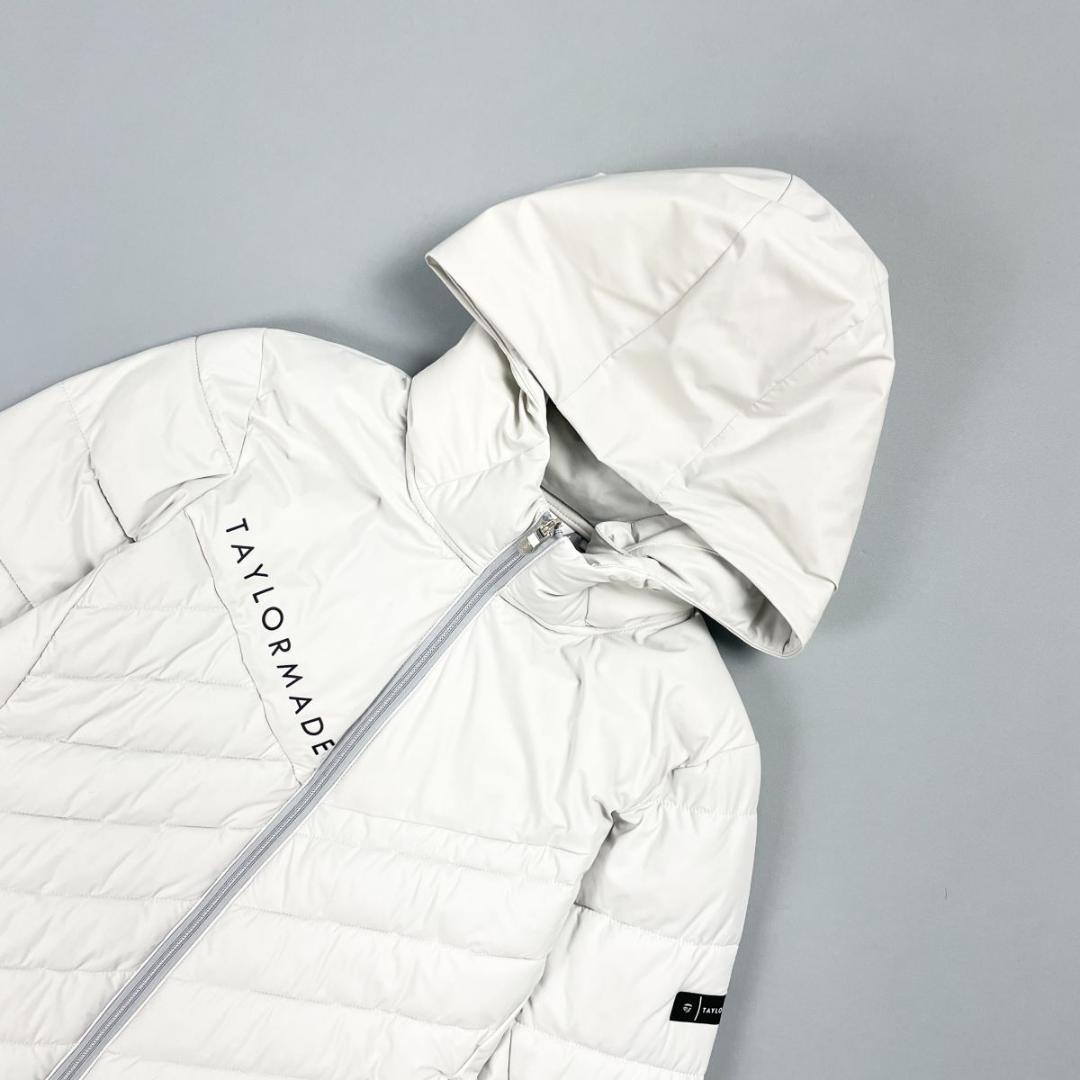 美品 テーラーメイド 中綿ジップパーカー 裾フリル ゴルフ グレーM*JD196