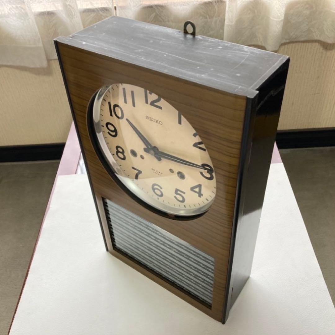 SEIKO セイコー 振り子時計 掛け時計 柱 木製 当時物 昭和レトロ 稼働品