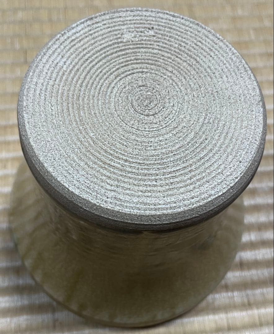 水指　『黄瀬戸　末広』『加藤景治作』『塗蓋』　共箱　茶道具