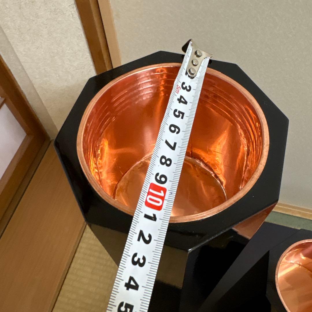 52 美品！！　八角長三管筒　3本セット　花入れ　生け花　未生流　御室流　花器