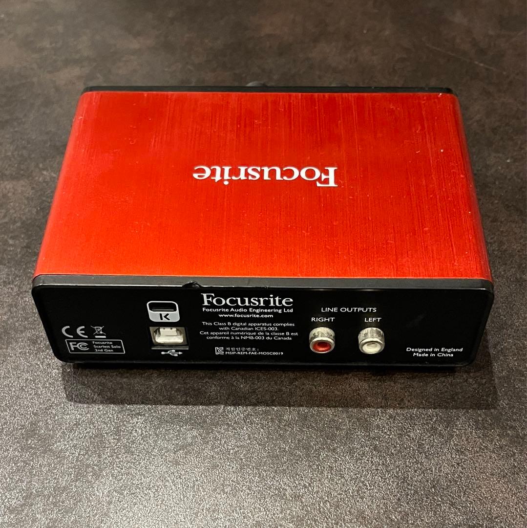 DTM・DAW Focusrite Scarlett solo 2in2out