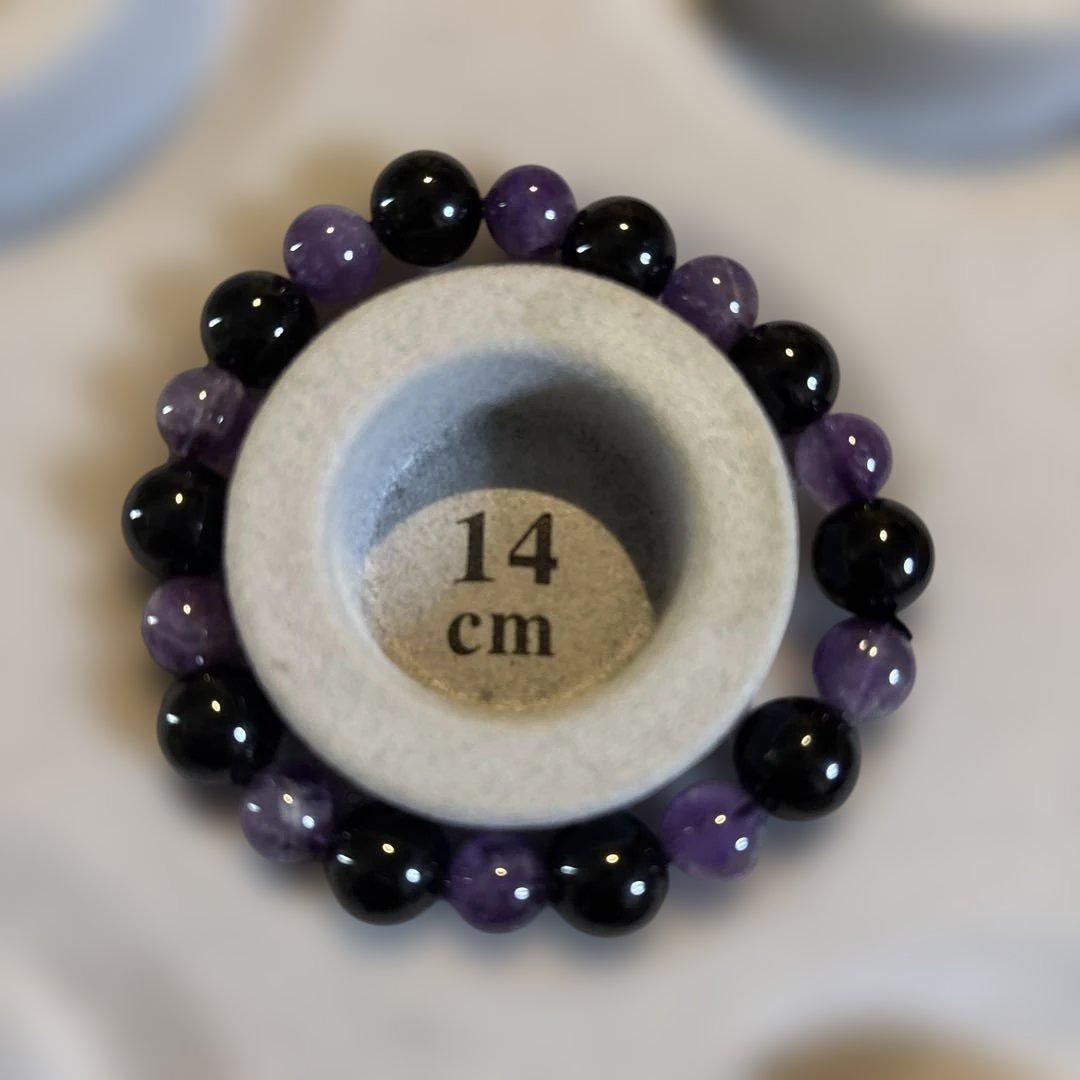 モリオンとアメジストのブレスレットたん！浄化の組み合わせ！