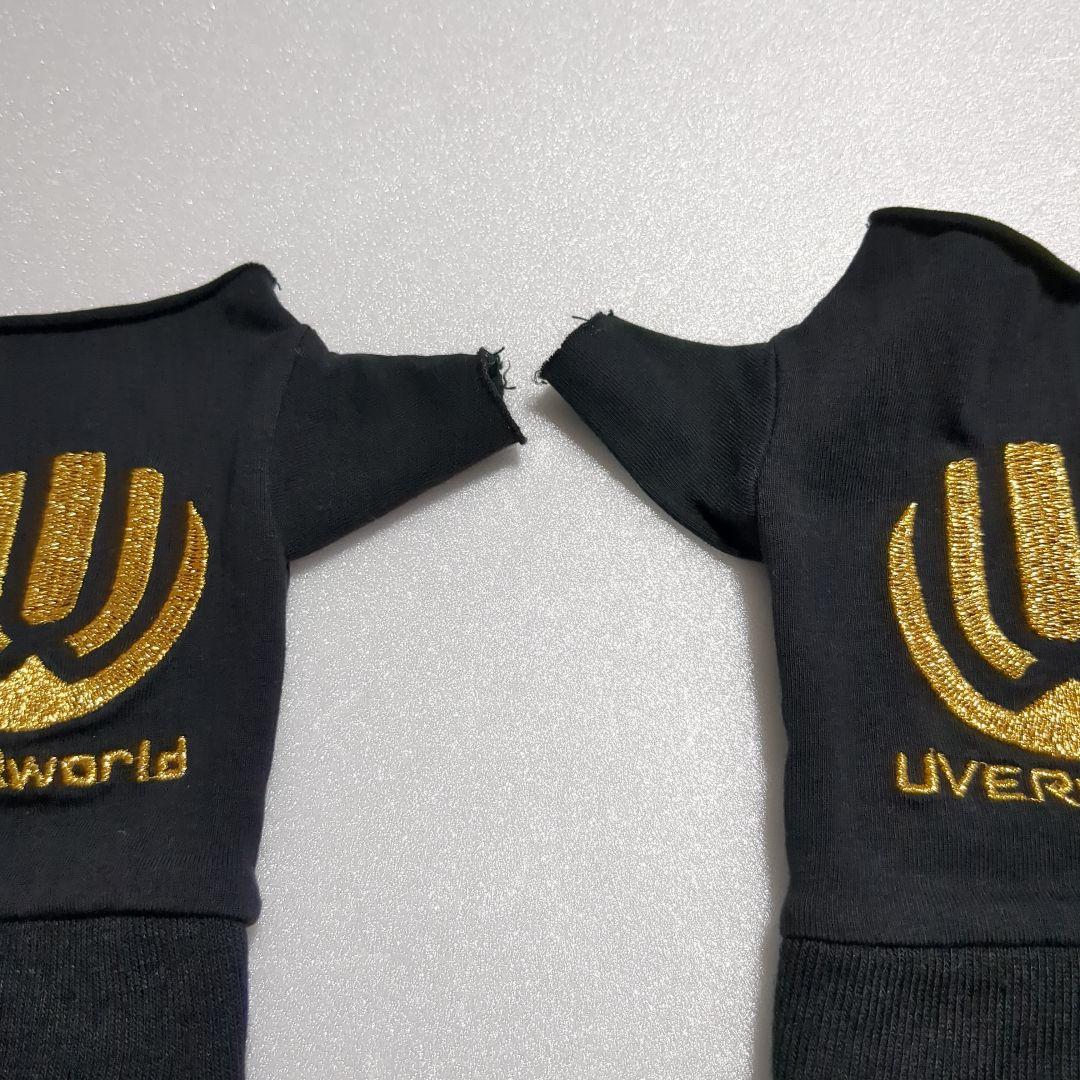 UVERworld 指なしグローブ ブラック　初代ゴールド　復活ver.