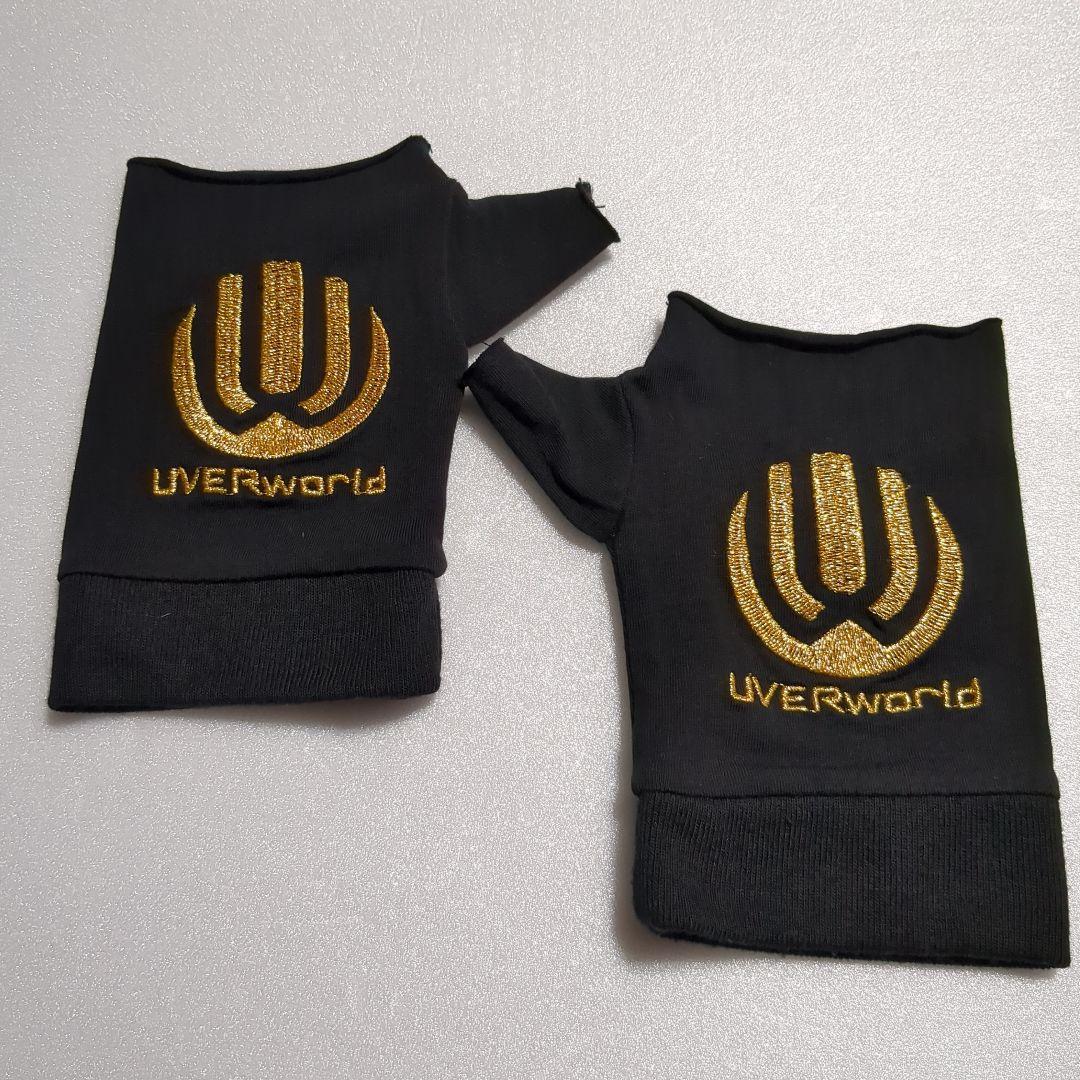 UVERworld 指なしグローブ ブラック　初代ゴールド　復活ver.