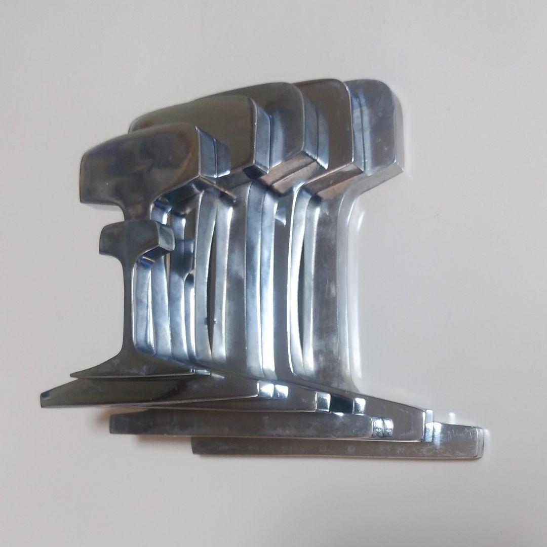 鉄道カットレールメッキ文鎮　6個セット