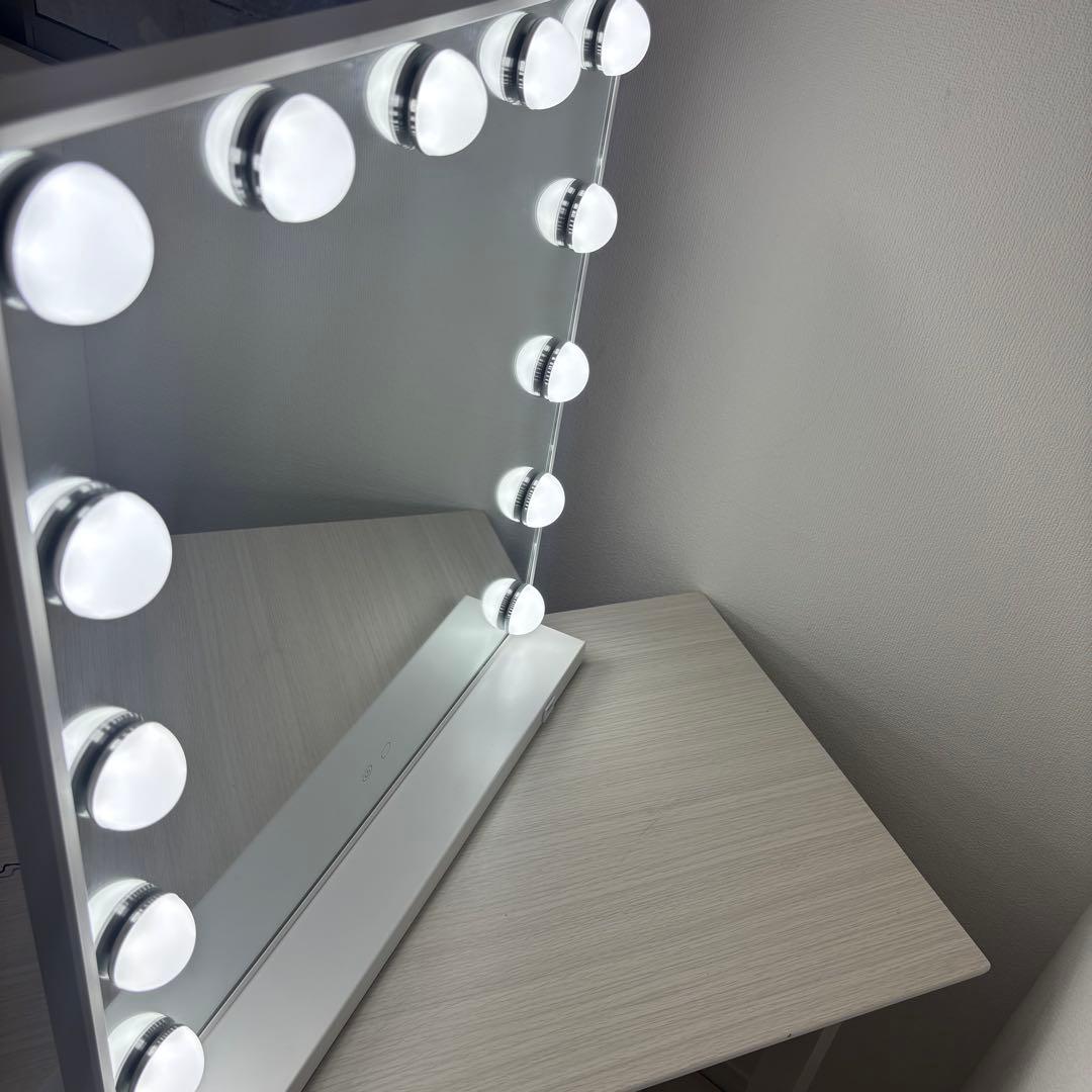 フランフラン　エルドラド　ハリウッドミラー　ホワイト　女優ミラー　卓上