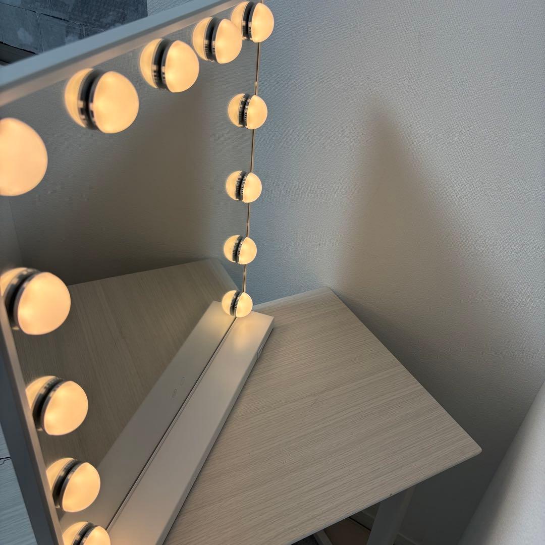 フランフラン　エルドラド　ハリウッドミラー　ホワイト　女優ミラー　卓上