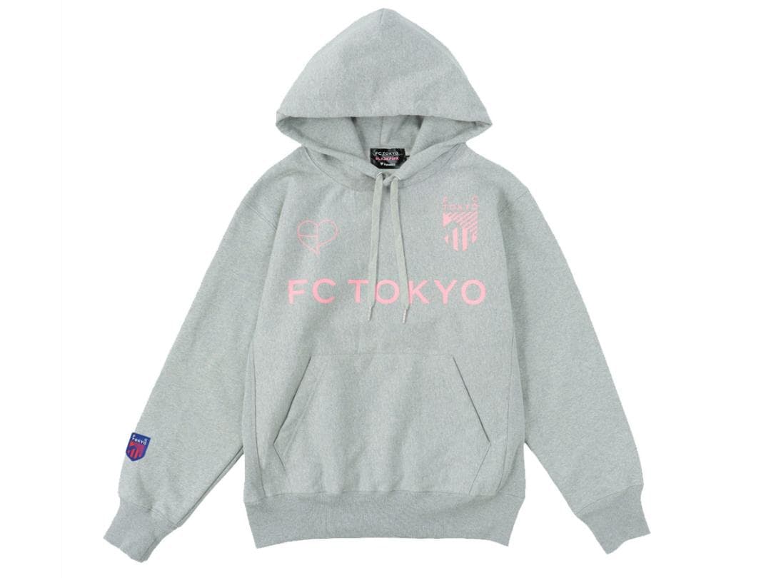 【2個セット】BLACKPINK FC東京 フーディ グレーS タオルマフラー黒