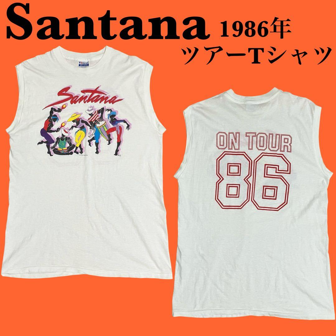 80s サンタナ NEW SANTANA BAND 86年ツアー Tシャツ XL