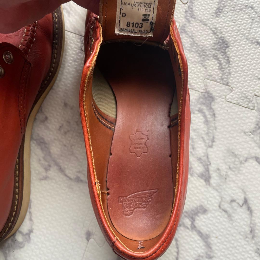 Red Wing Shoes クラシックオックスフォード 8103 26cm 赤