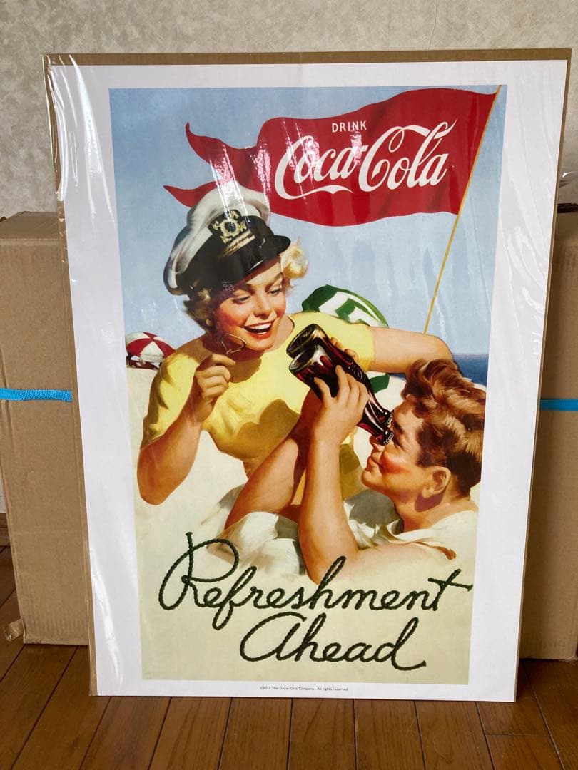 Coca-Cola レトロポスターフレーム A2サイズ4枚セット