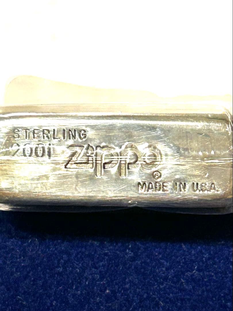 【新品未使用ケース付き】純銀製zippoライター