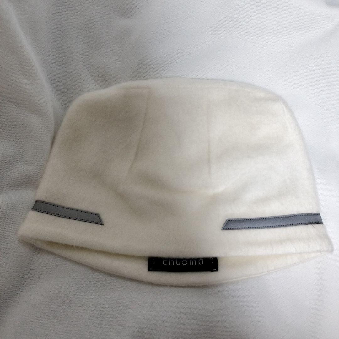 chloma クロマ リフレク ファーリーキャップ ホワイト