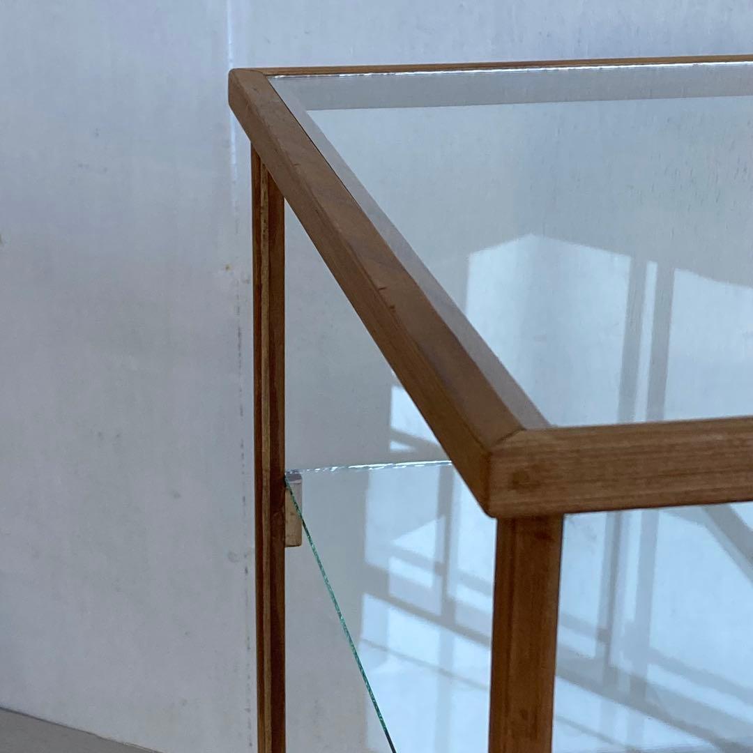 フルヒ / 古い木製ガラスケース 3段 ショーケース オープンラック