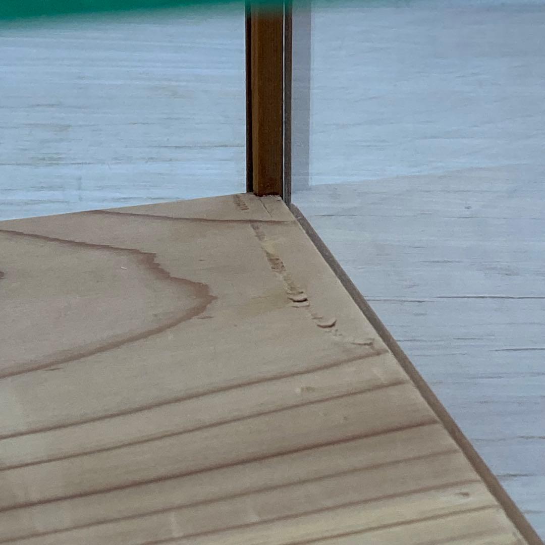 フルヒ / 古い木製ガラスケース 3段 ショーケース オープンラック