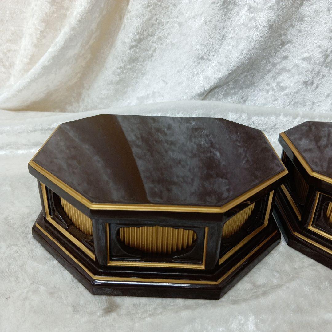 美品 輪島塗 八角形漆器 台座2個セット