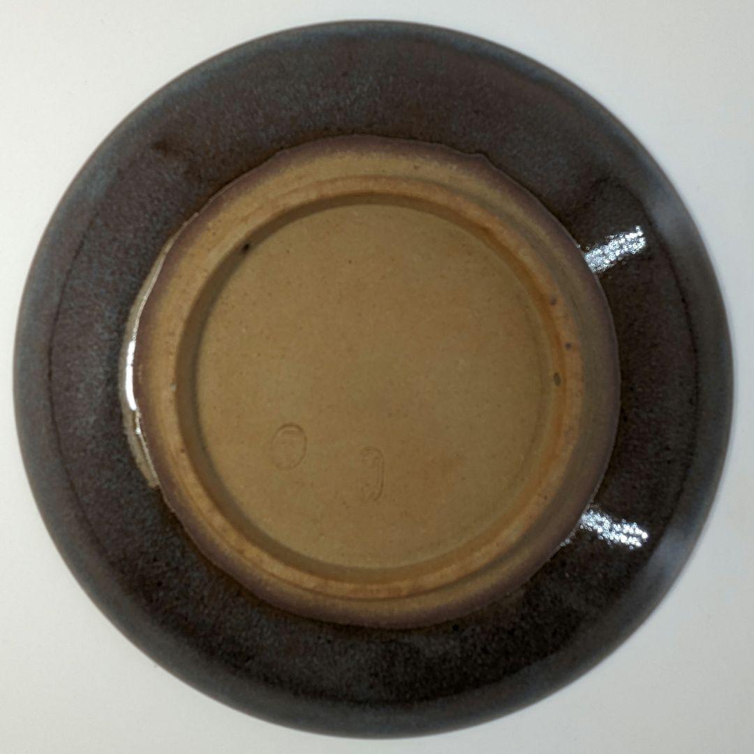 岡山県重要無形文化財 黒井一楽 虫明焼 鉄絵草文皿 5客 共箱 食器 在銘