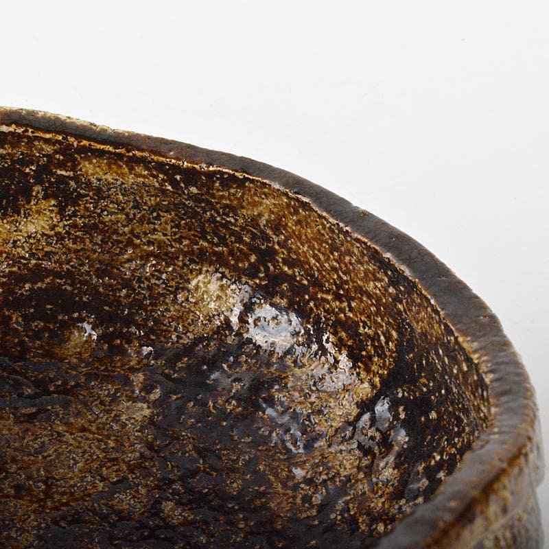 茶道具　楽吉左右衛門　黒楽菓子器　共箱　M　R6771