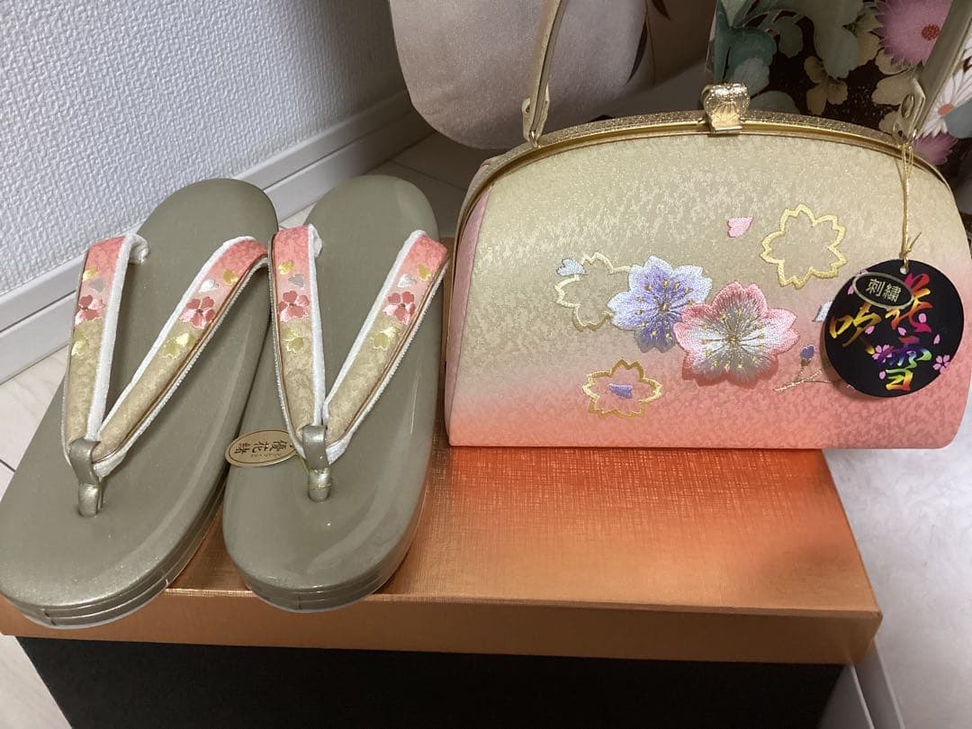 清楚な古典 正絹振袖 ❁⃘*.゜買い足し無しのフルセット 草履バッグ 身丈162