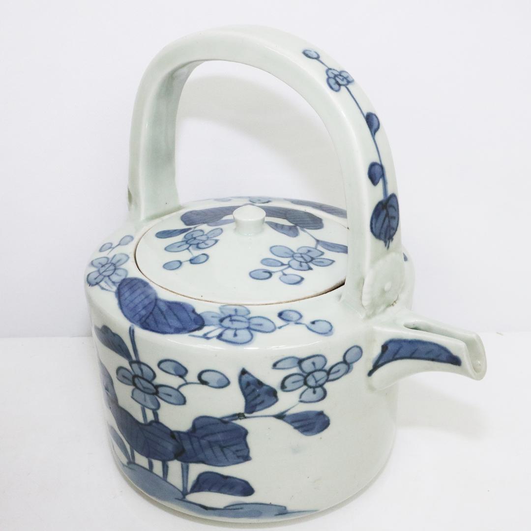 古伊万里　染付 花 蓮子　水注 銚子 酒器