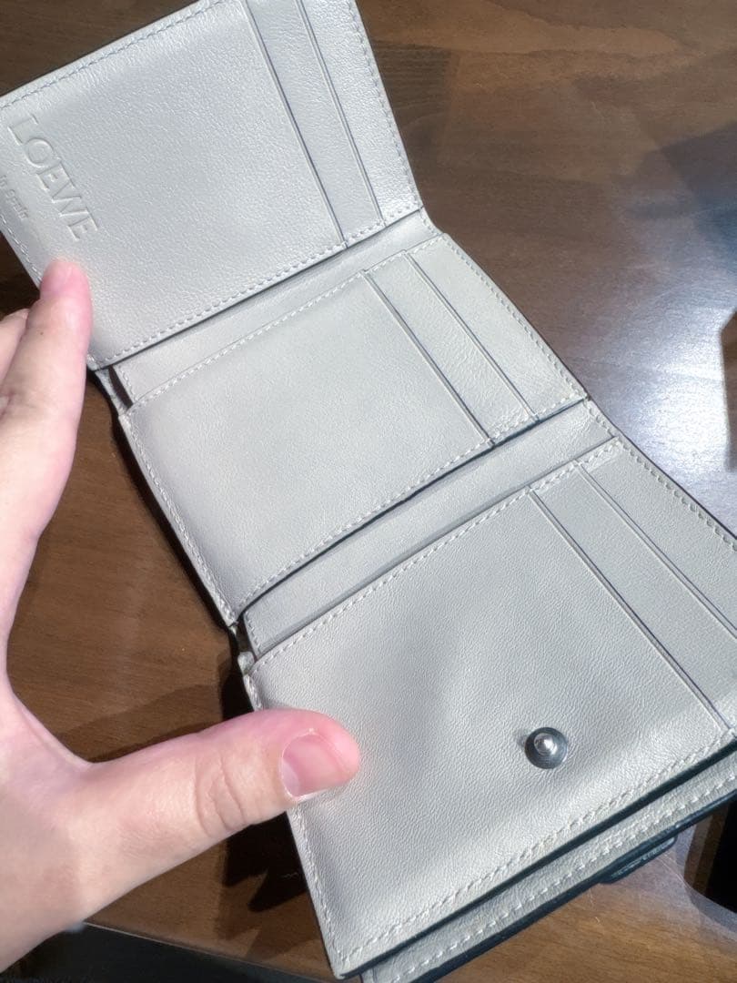 【shiroさん専用】LOEWE グリーン 三つ折り財布