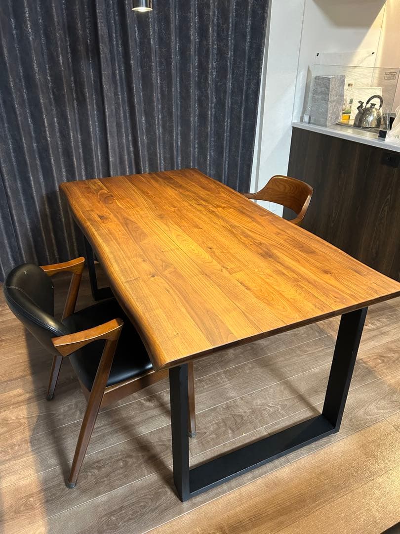 【福岡市東区限定】マナベ家具 木製天板 ダイニングテーブル