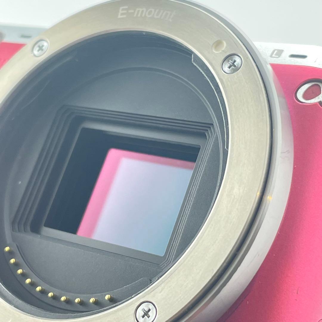 【美品・返品保証】Sony NEX-C3 ピンク 標準ズームレンズキット