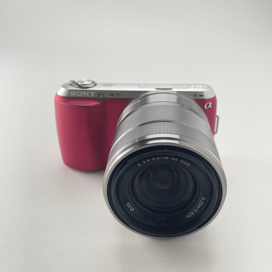 【美品・返品保証】Sony NEX-C3 ピンク 標準ズームレンズキット