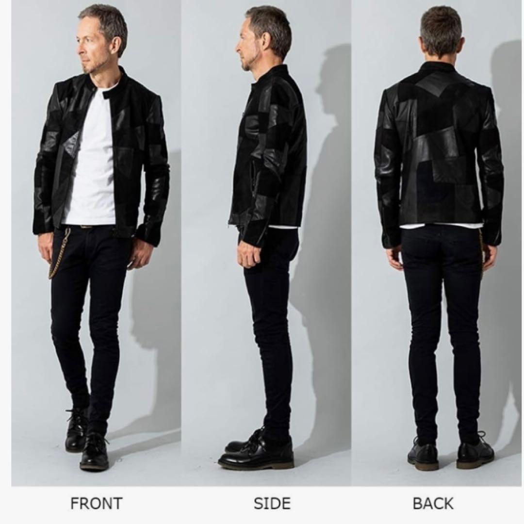 未使用品 Juventus (リューグーレザーズ)パッチワーク レザージャケット