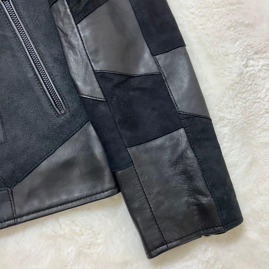未使用品 Juventus (リューグーレザーズ)パッチワーク レザージャケット