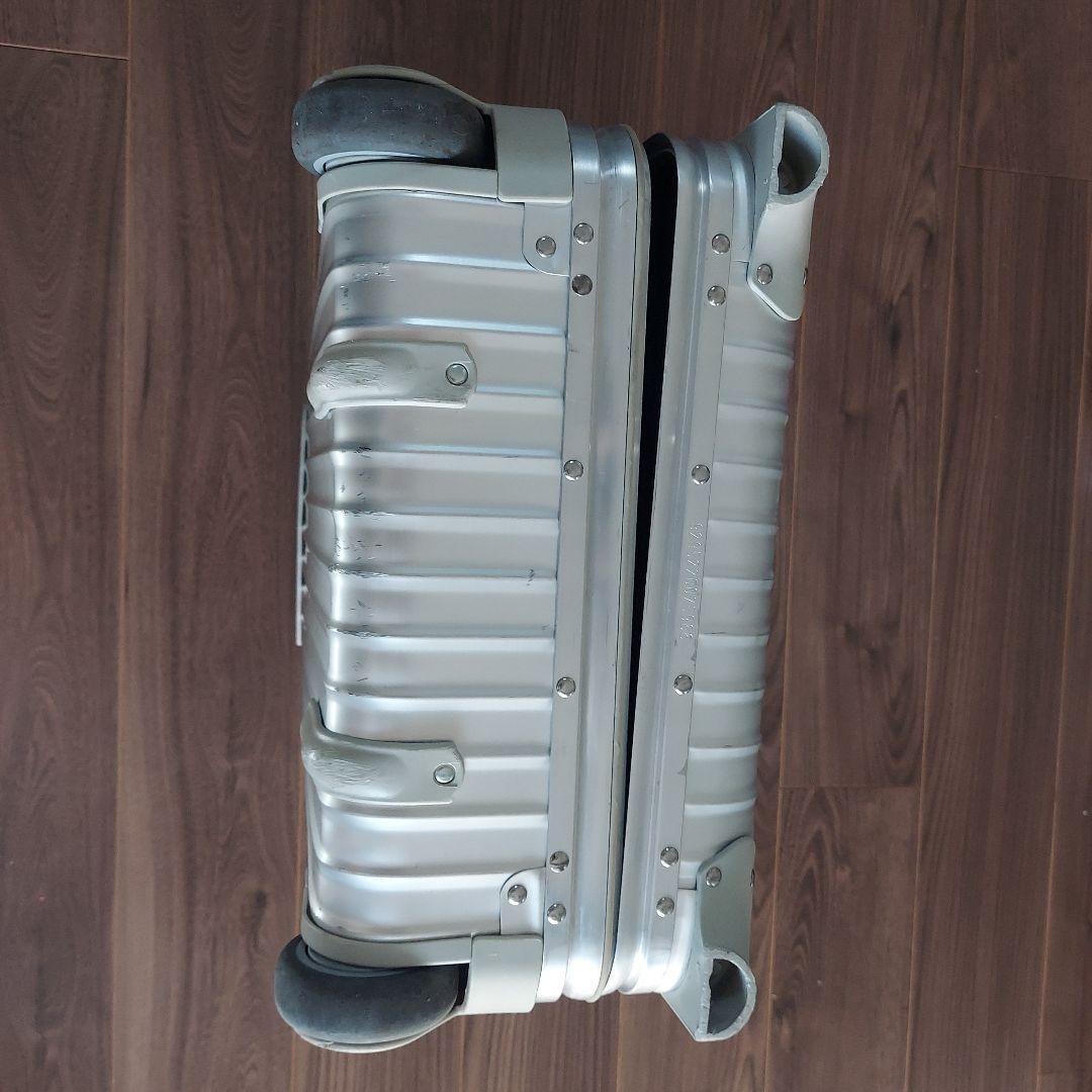 リモアキャリーケース　青ロゴ32L　シルバー アルミニウム